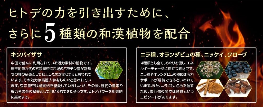 ヒトデの力を引き出すために更に5種の活力素材を配合